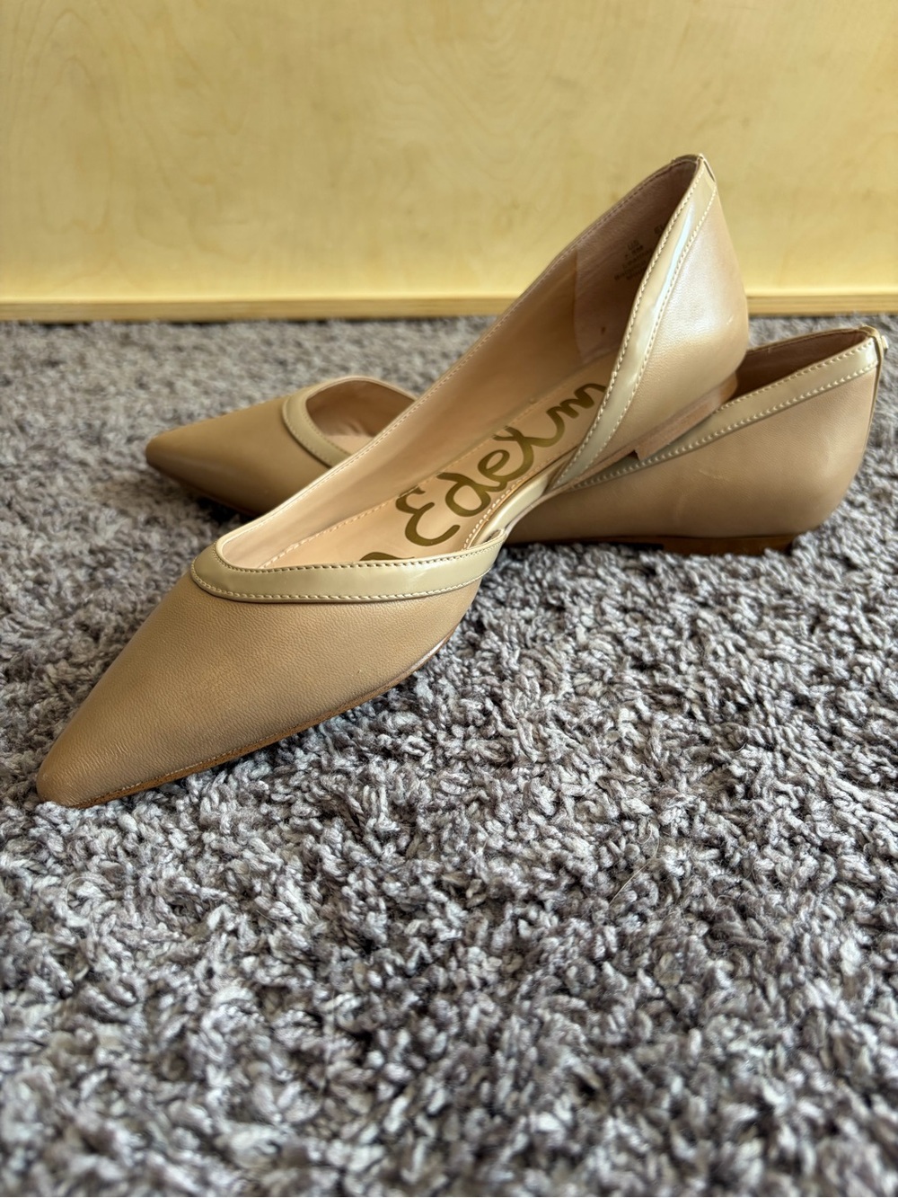 Sam Edelman Tan Pointed Toe Flats